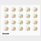Natuur Delight Herten Baby shower Ronde Sticker (Vel)