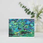 Natuur design paua abalone shell briefkaart (Staand voorkant)