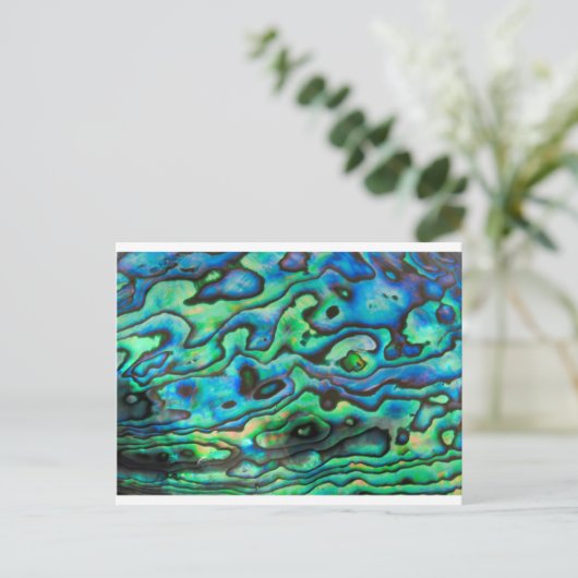 Natuur design paua abalone shell briefkaart (Staand voorkant)