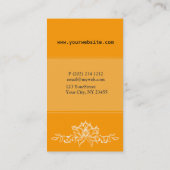 Natuur Design White Lotus Bold Elegant Visitekaartje (Achterkant)