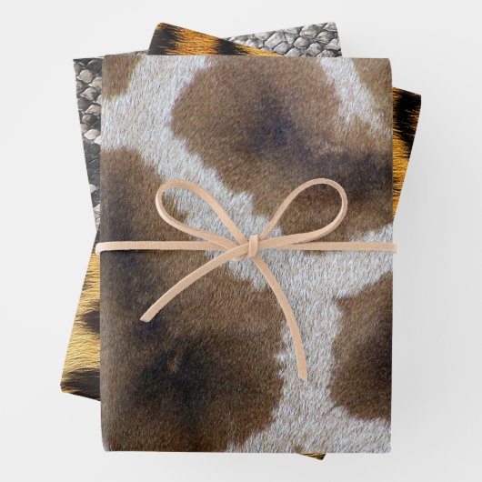 Natuur Dieren Giraffe Python Snake Leopard Skins Inpakpapier Vel (In situ)