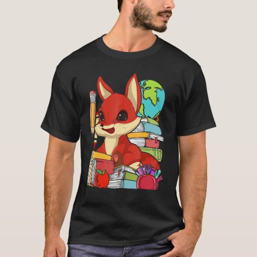 Natuur Dierenschool Student Cute Forest Fox T-shirt (Voorkant)