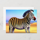 Natuur dierlijke Zebra Briefkaart (Voorkant / Achterkant)