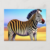 Natuur dierlijke Zebra Briefkaart (Voorkant)