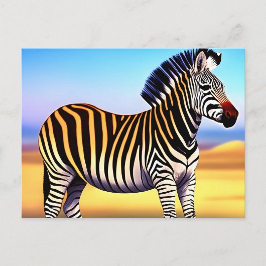 Natuur dierlijke Zebra Briefkaart (Voorkant)
