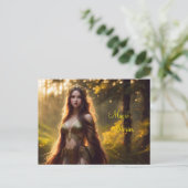 natuur dryad - kunstschildpad briefkaart (Staand voorkant)