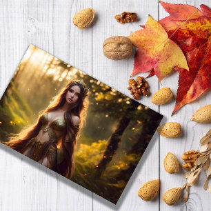 natuur dryad - kunstschildpad briefkaart