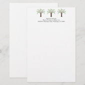 Natuur Eenvoudige bomen in levensvorm Aangepaste n Briefpapier (Voorkant / Achterkant)