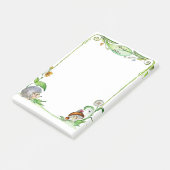 Natuur-egel en paddenstoel-inkttekening post-it® notes (Schuin)