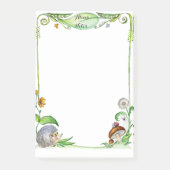Natuur-egel en paddenstoel-inkttekening post-it® notes (Voorkant)