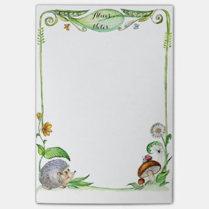 Natuur-egel en paddenstoel-inkttekening post-it® notes