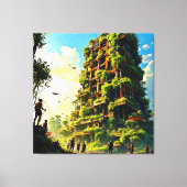 Natuur eist verstedelijking op canvas afdruk (Voorkant)