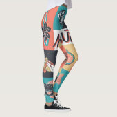Natuur-elementen, retro-stijlpictogrammen. leggings (Rechts)