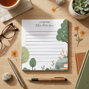 Natuur en boeken Custom Teacher Notitieblok