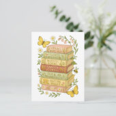 Natuur en boekenliefhebber Botanische Stack Briefkaart (Staand voorkant)