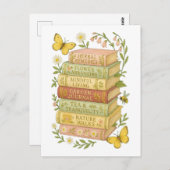 Natuur en boekenliefhebber Botanische Stack Briefkaart (Voorkant / Achterkant)