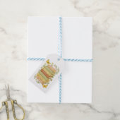 Natuur en boekenliefhebber Botanische Stack Cadeaulabel (Met Touw)