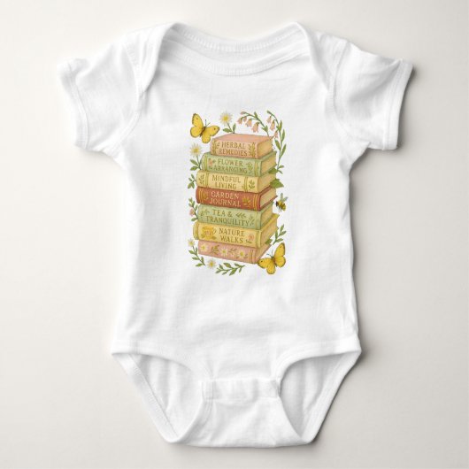 Natuur en boekenliefhebber Botanische Stack Romper (Voorkant)