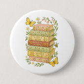 Natuur en boekenliefhebber Botanische Stack Ronde Button 7,6 Cm (Voorkant)