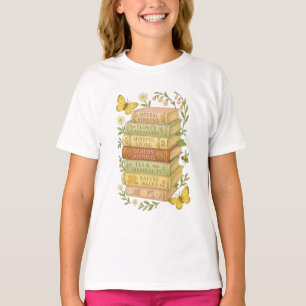 Natuur en boekenliefhebber Botanische Stack T-shirt