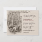 natuur en bos huwelijksuitnodigingen kaart (Voorkant)