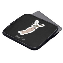 Natuur en eenvoud illustratie laptop sleeve