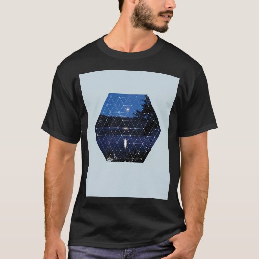 Natuur en geometrie - de maan t-shirt (Voorkant)