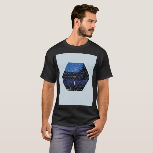 Natuur en geometrie - de maan t-shirt (Voorkant volledig)