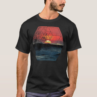Natuur en geometrie - mooie zonsondergang bij Zee T-shirt