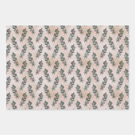 Natuur en groene feestdag inpakpapier vel (Voorkant 3)