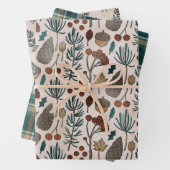 Natuur en groene feestdag inpakpapier vel (In situ)