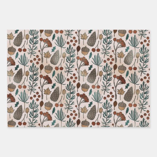 Natuur en groene feestdag inpakpapier vel (Voorkant)