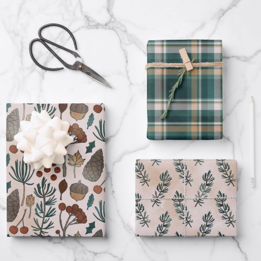 Natuur en groene feestdag inpakpapier vel (Voorkant)