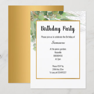 NATUUR EN LACE GOLD ALLE OCCASION INVITATIE KAART