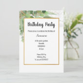 NATUUR EN LACE SAGE GOLD ALLE OCCASION INVITATIE KAART (Staand voorkant)