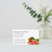 Natuur en markt voor biologisch voedsel visitekaartje (Staand voorkant)