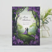 Natuur en mooie paarse rozen kaart (Staand voorkant)