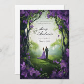 Natuur en mooie paarse rozen kaart (Voorkant / Achterkant)