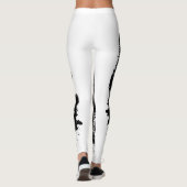 Natuur en muziek Hoofdtelefoon – Zwart-wit Artiest Leggings (Achterkant)