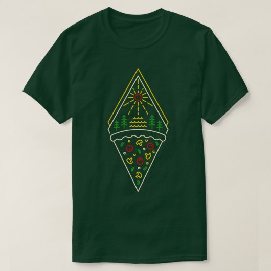 Natuur en Pizza T-shirt (Design voorkant)
