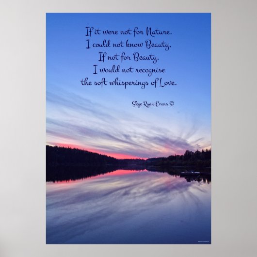 Natuur en schoonheidsgedicht op Sunset over Lake F Poster (Voorkant)