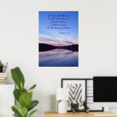 Natuur en schoonheidsgedicht op Sunset over Lake F Poster (Thuiskantoor)