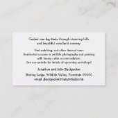 Natuur en visitekaartje van wilde dieren en plante (Achterkant)