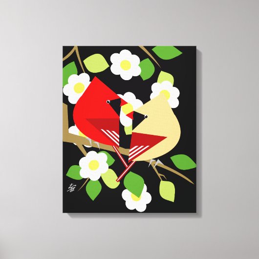 Natuur en vogelliefhebber kunst canvas afdruk (Voorkant)