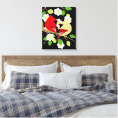 Natuur en vogelliefhebber kunst canvas afdruk (Insitu (Slaapkamer))