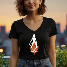 Natuur en Vrouw Silhouet Elegante Vrouwelijke Kuns