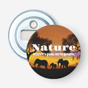 Natuur en weeshuizen waarderen button flesopener