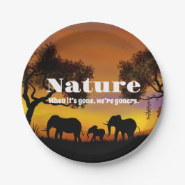 Natuur en weeshuizen waarderen papieren bordje