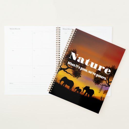 Natuur en weeshuizen waarderen planner (Display)