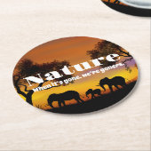 Natuur en weeshuizen waarderen ronde kartonnen onderzetter (Gebogen)